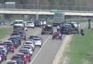 Traffic backed up in the east metro after a crash Sunday.
Credit: MnDOT