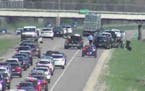 Traffic backed up in the east metro after a crash Sunday.
Credit: MnDOT