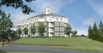 Rendering of proposed senior living project, The Waters of Excelsior.
