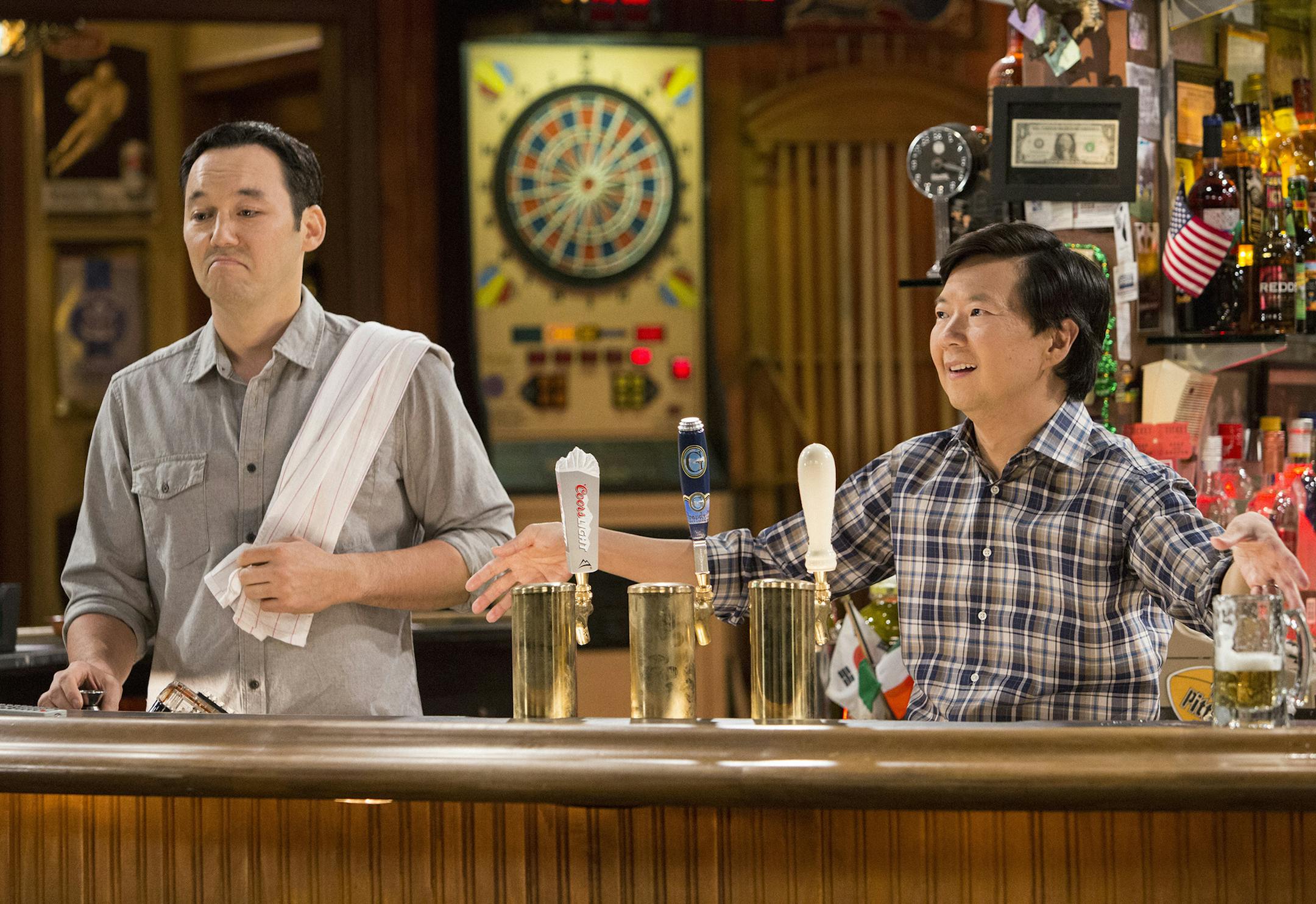Steve Byrne, left, and Ken Jeong in season 2 episode of "SULLIVAN & SON" on TBS TBS Ph: Danny Feld/Turner Entertainment Networks
