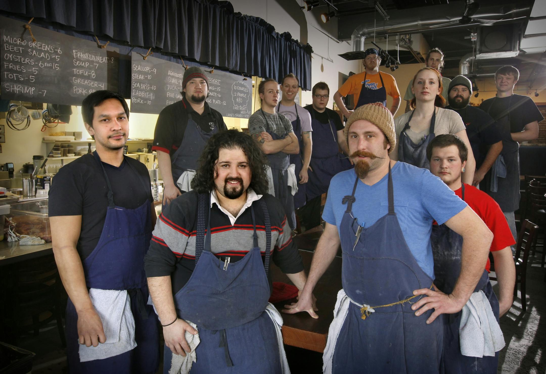 The Travail crew with owners. From left: Bob Gerken, Mike Brown and James Winberg.
