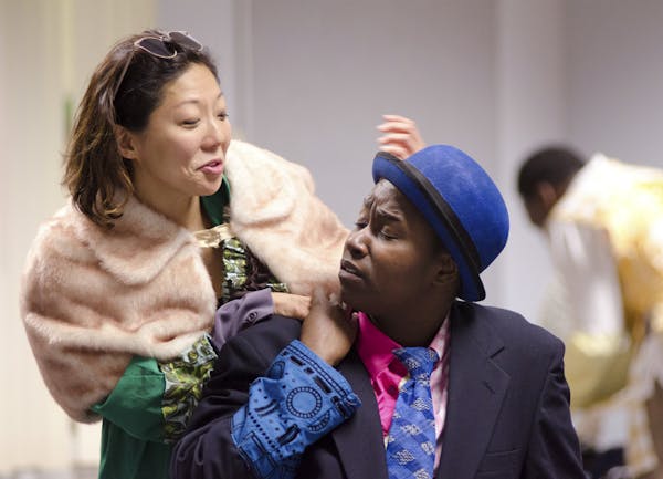 Sun Mee Chomet and Joy Dolo in Ten Thousand Things' staging of "The Good Person of Szechwan."
