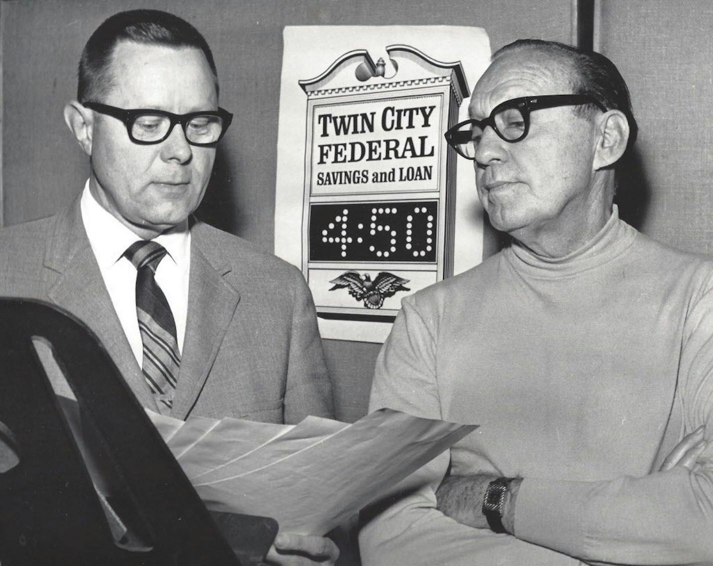 Ray Foley, left, with Jack Benny..