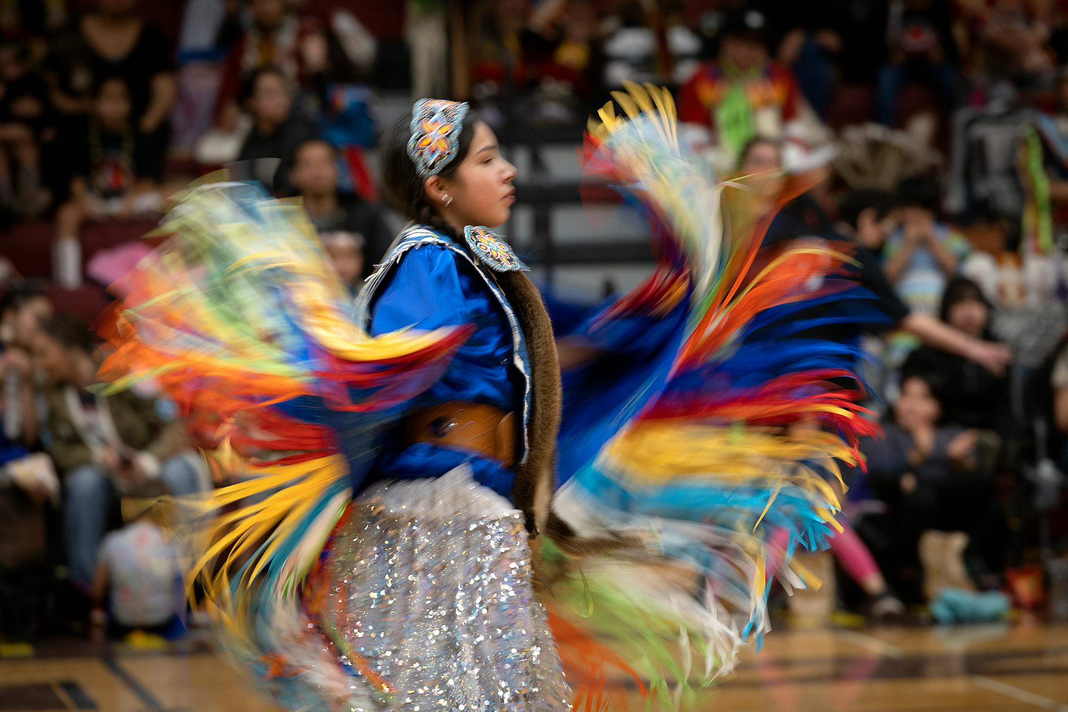 American Indian Movement members and supporters joined to watch and participate in a Pow Wow to honor the AIM Warriors of Wounded Knee of 1973 in Wanblee, SD on the Pine Ridge Indian Reservation.