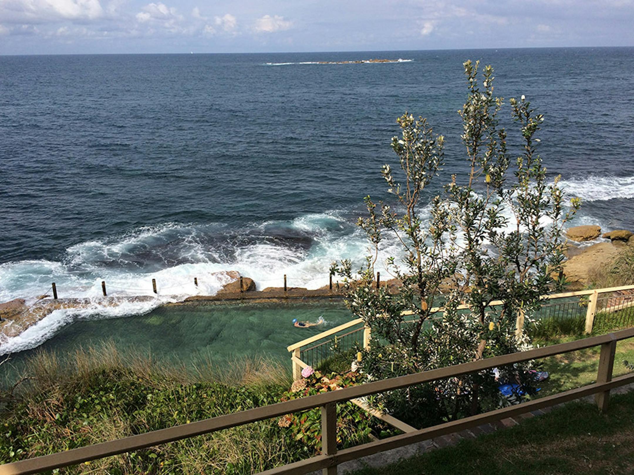 The women's only McIvers rock pool near the south end of Coogee Beach with Wedding Cake Island visible in the background. ] Travel story on coastal beaches in Australia Star Tribune photos by Rochelle Olson