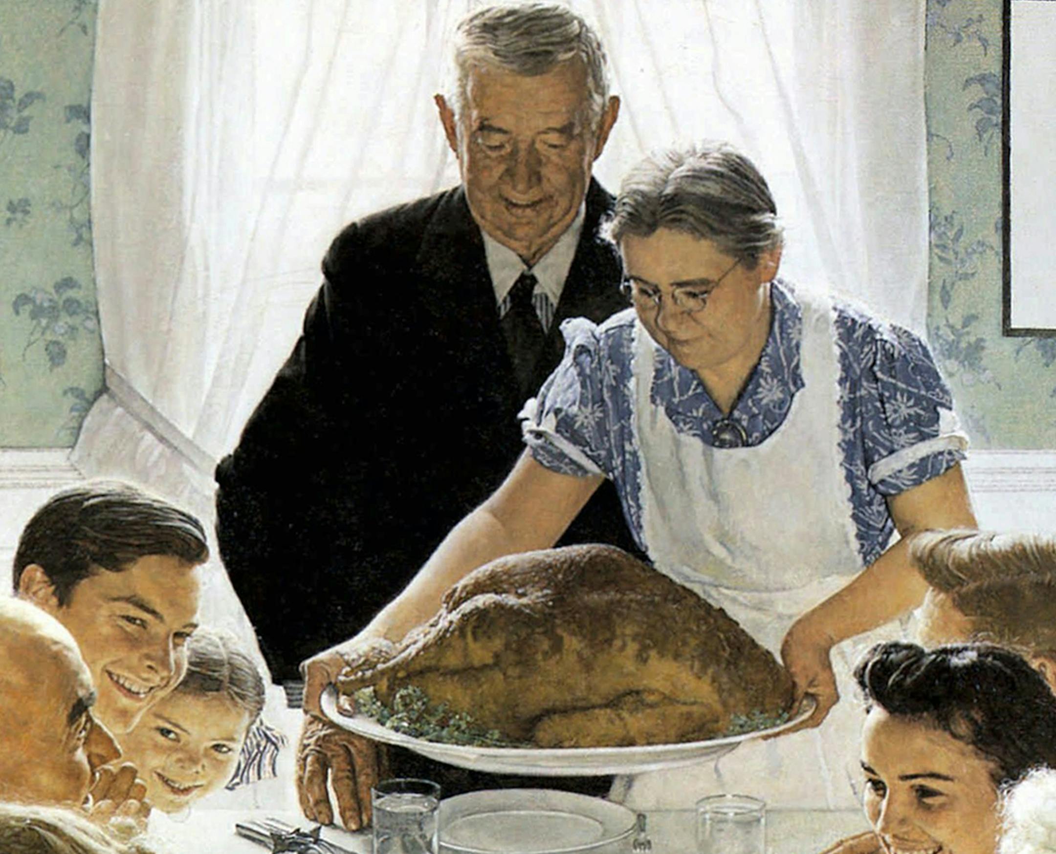 Star Tribune file photo Norman Rockwell's iconic painting of Thanksgiving dinner. ORG XMIT: MIN2015112313052724