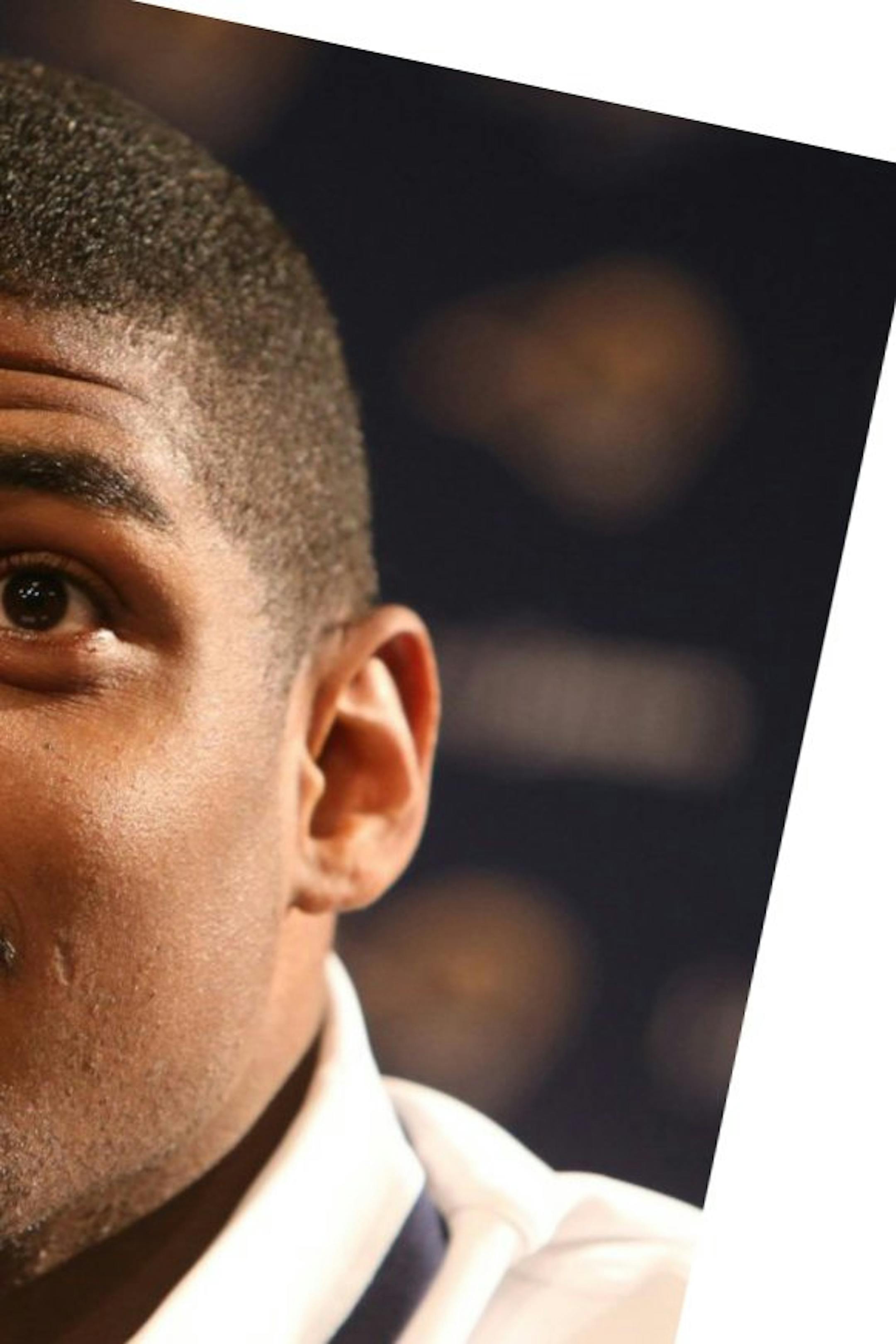 Image #: 29323081 St. Louis Rams defensive end Michael Sam attends an introductory press conference on Tuesday, May 13, 2014, at Rams Park in Earth City, Mo. (Chris Lee/St. Louis Post-Dispatch/MCT) St. Louis Post-Dispatch/ MCT /LANDOV ORG XMIT: 1152881 ORG XMIT: MIN1410212022013546