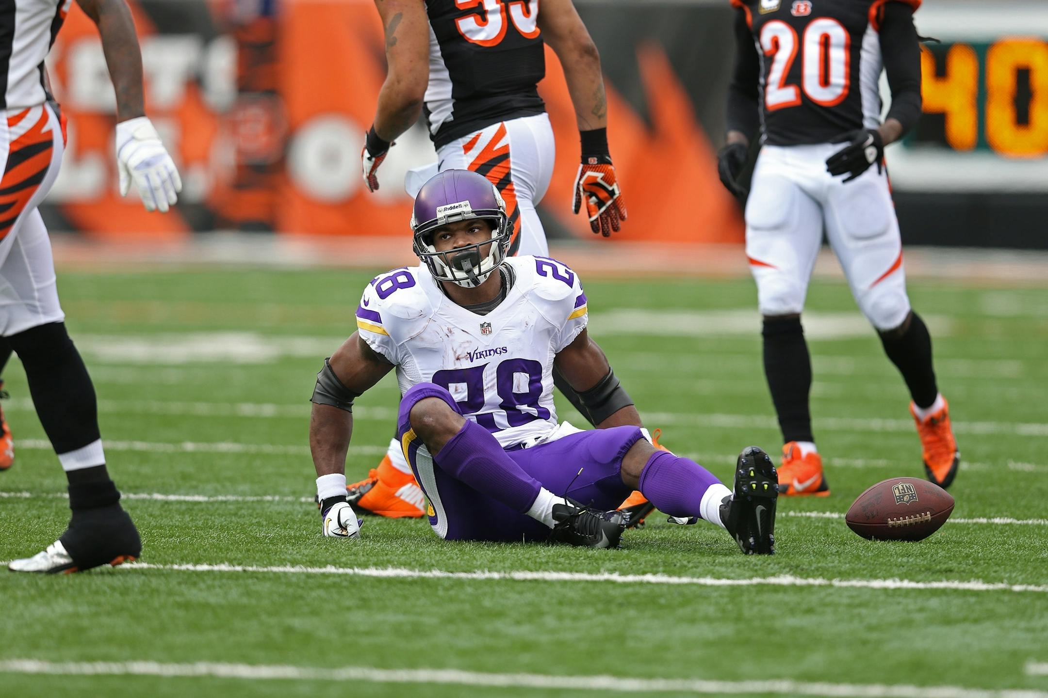 Vikings running back Adrian Peterson