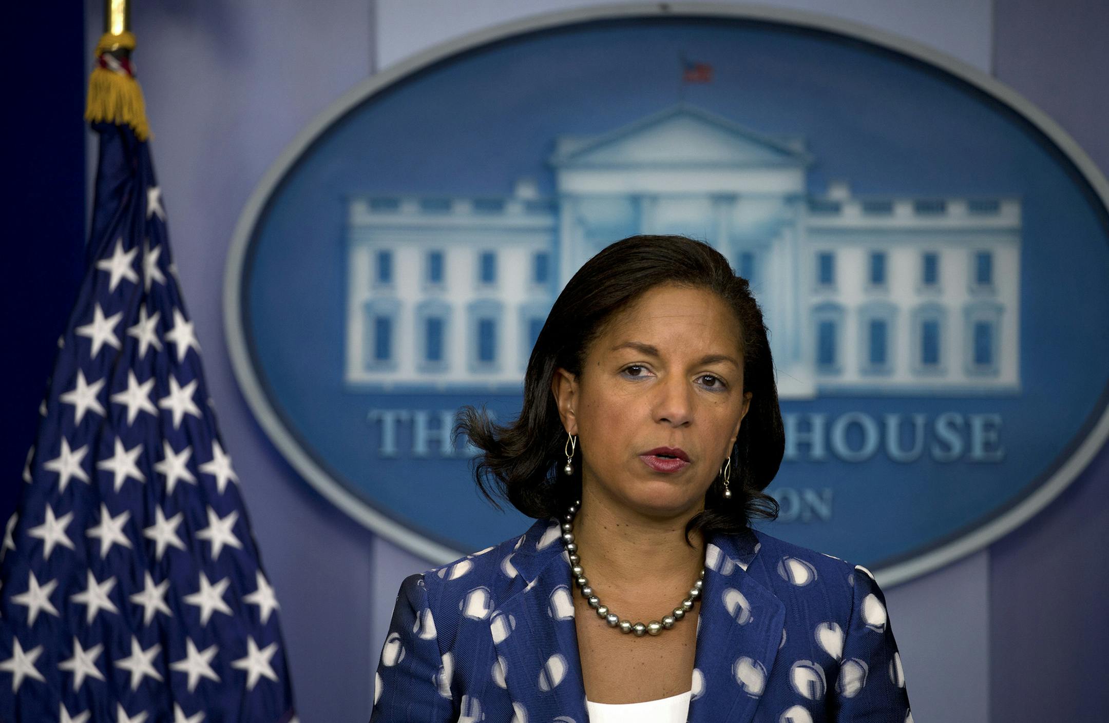 FILE -- National Security Adviser Susan Rice, at the White House in Washington, July 22, 2015. Responding to reports in the conservative media that she had sought to learn the identities of associates of Donald Trump caught up in surveillance of foreigners, Rice said on on April 3, 2017 that she had not acted with any political purpose but was just doing her job. (Stephen Crowley/The New York Times) ORG XMIT: MIN2017040612135650