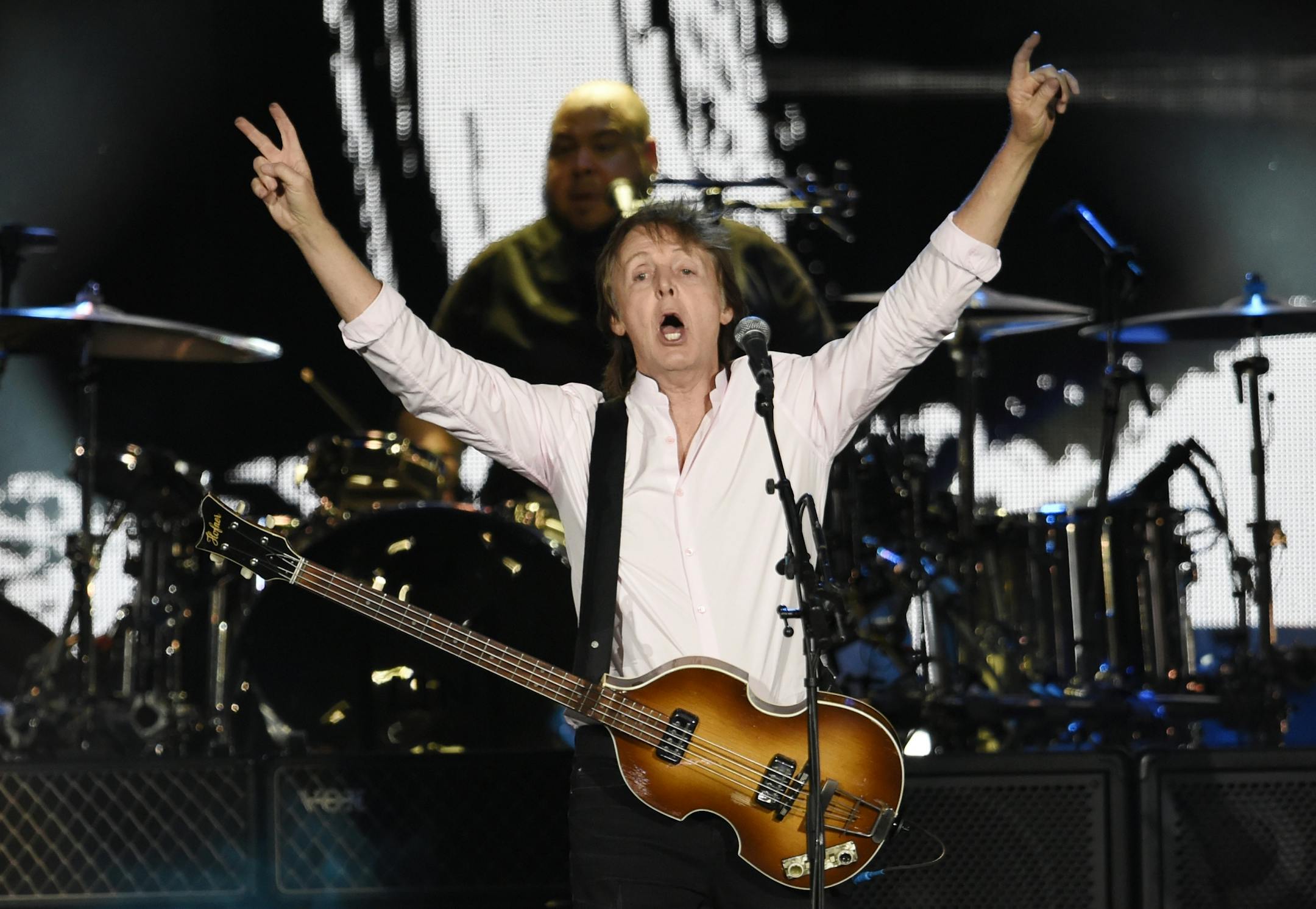 Paul McCartney performs on day 2 of the 2016 Desert Trip music festival at Empire Polo Field on Saturday, Oct. 8, 2016, in Indio, Calif.