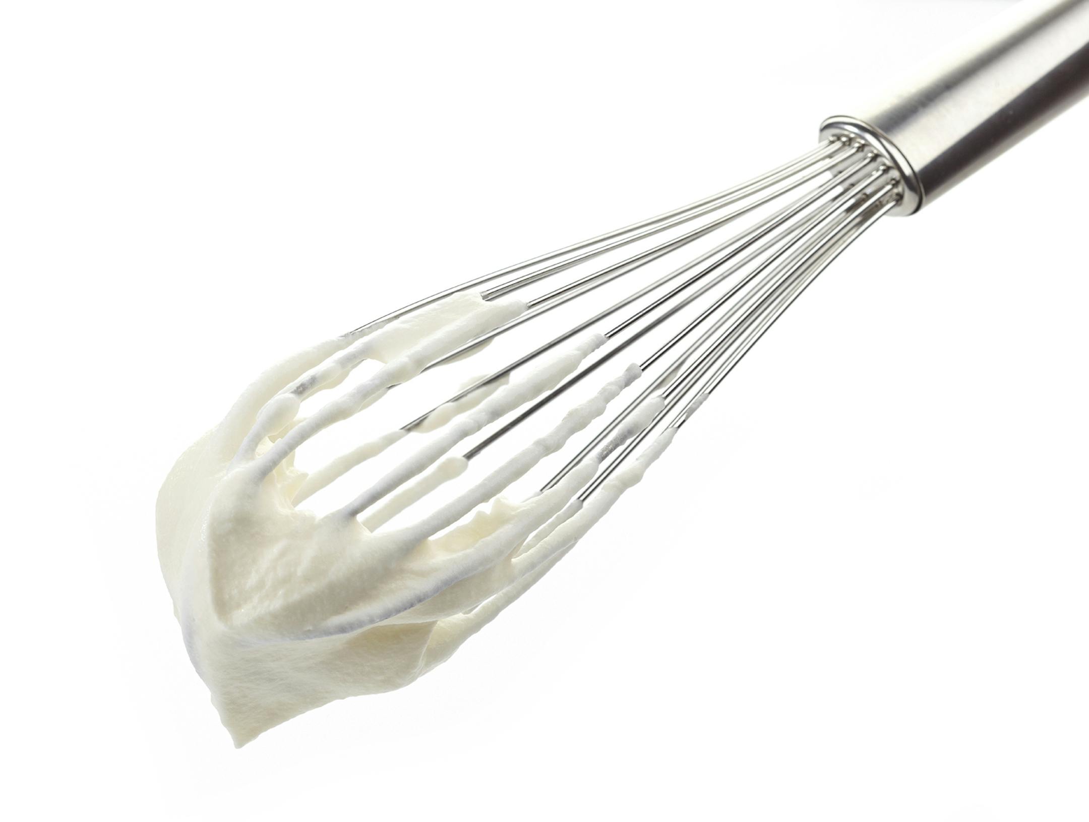 Whipped cream on a white background from istock.