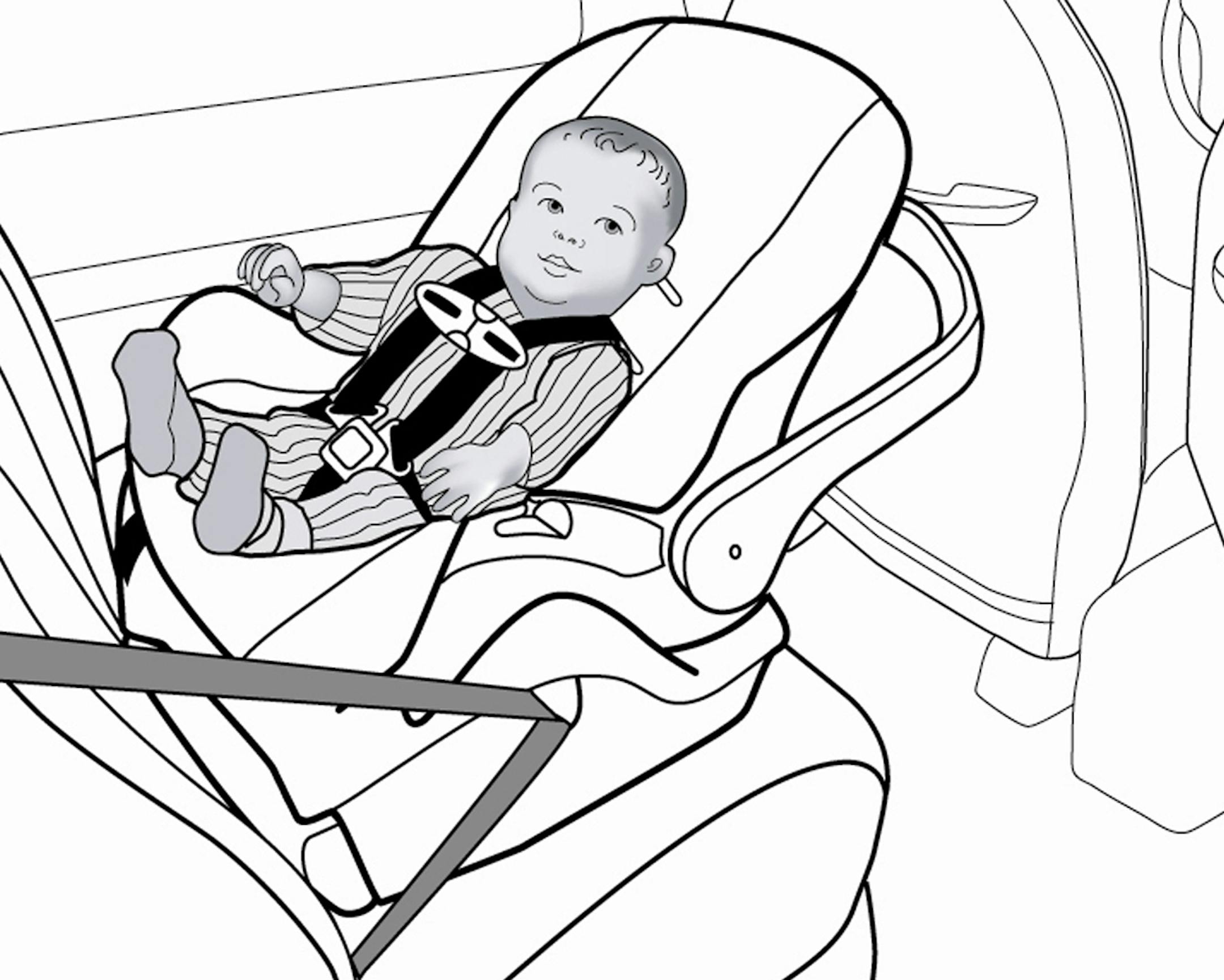 Toddlers are usually switched from rear-facing to forward-facing car seats right after their first birthday, but the American Academy of Pediatrics now says that toddlers shouldnít move to a forward-facing car seat until at least age 2. A study found that children under the age of 2 are 75 percent less likely to suffer sever or fatal injuries in a crash if they face backward. (The Children's Hospital of Philadelphia via The New York Times) -- MAGS OUT/NO SALES; FOR EDITORIAL USE ONLY WITH S