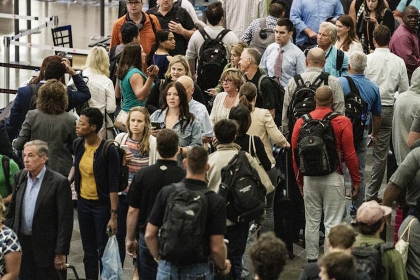 The secondary checkpoint offers some relief at Minneapolis-St. Paul International Airport, where long lines were seen last month no matter whether people were headed to the north or south checkpoint.