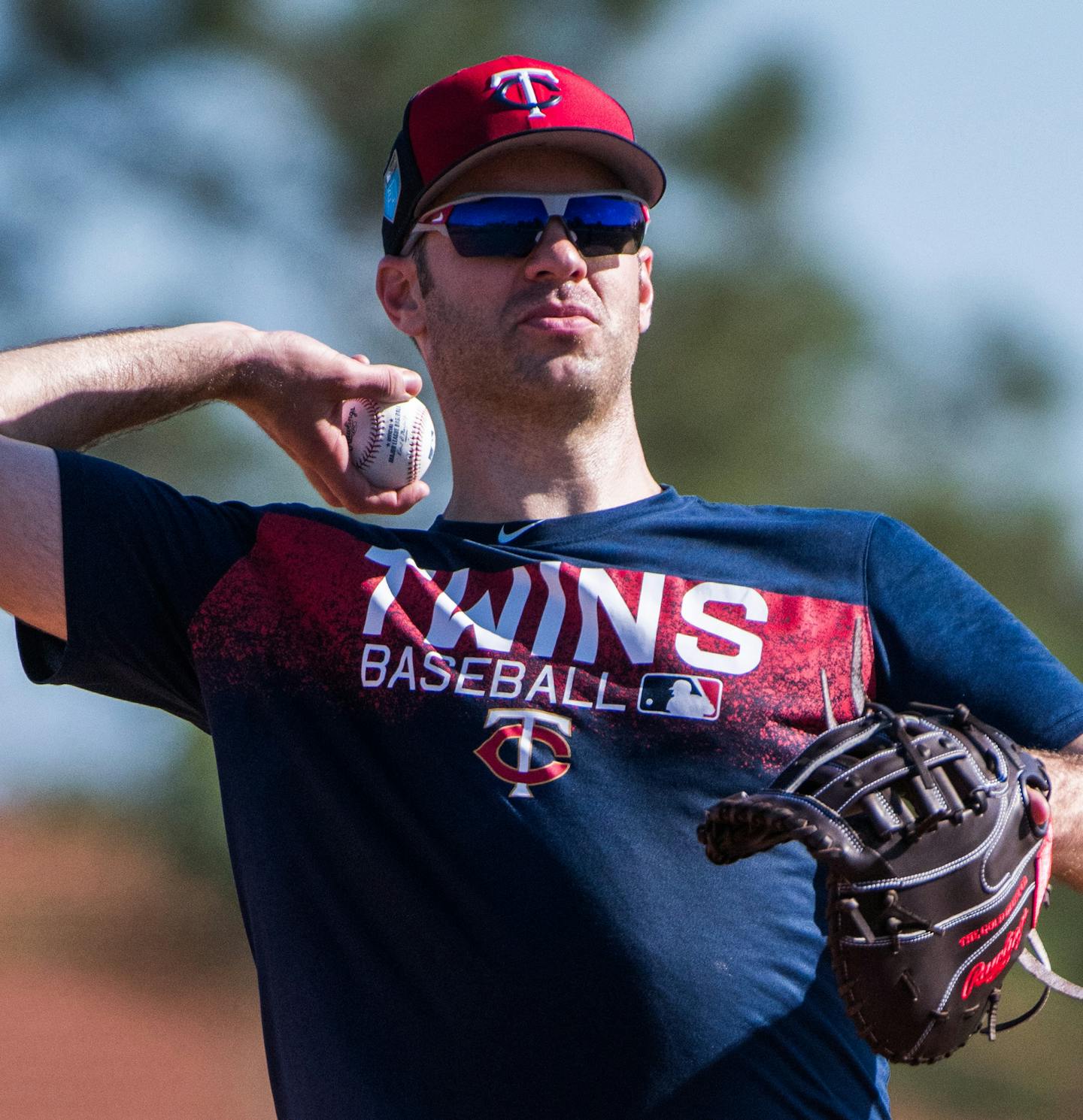 For the 17th year in a row, Joe Mauer is at Twins spring training in Fort Myers, his fifth as a first baseman after he gave up catching in 2013.