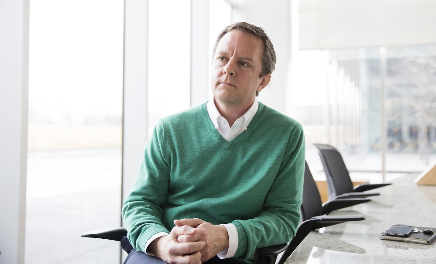 Dave Clark, president of Yoplait U.S. talks during an interview at General Mills headquarters in Golden Valley on Thursday, March 12, 2015. ] LEILA NAVIDI leila.navidi@startribune.com /