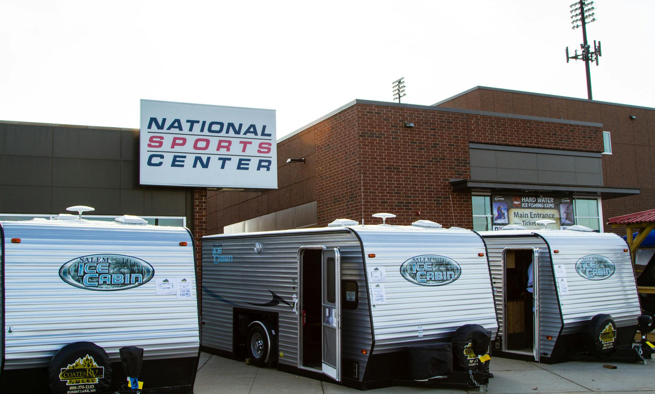 Ice cabins/wheelhouses. Photo provided by National Sports Center.