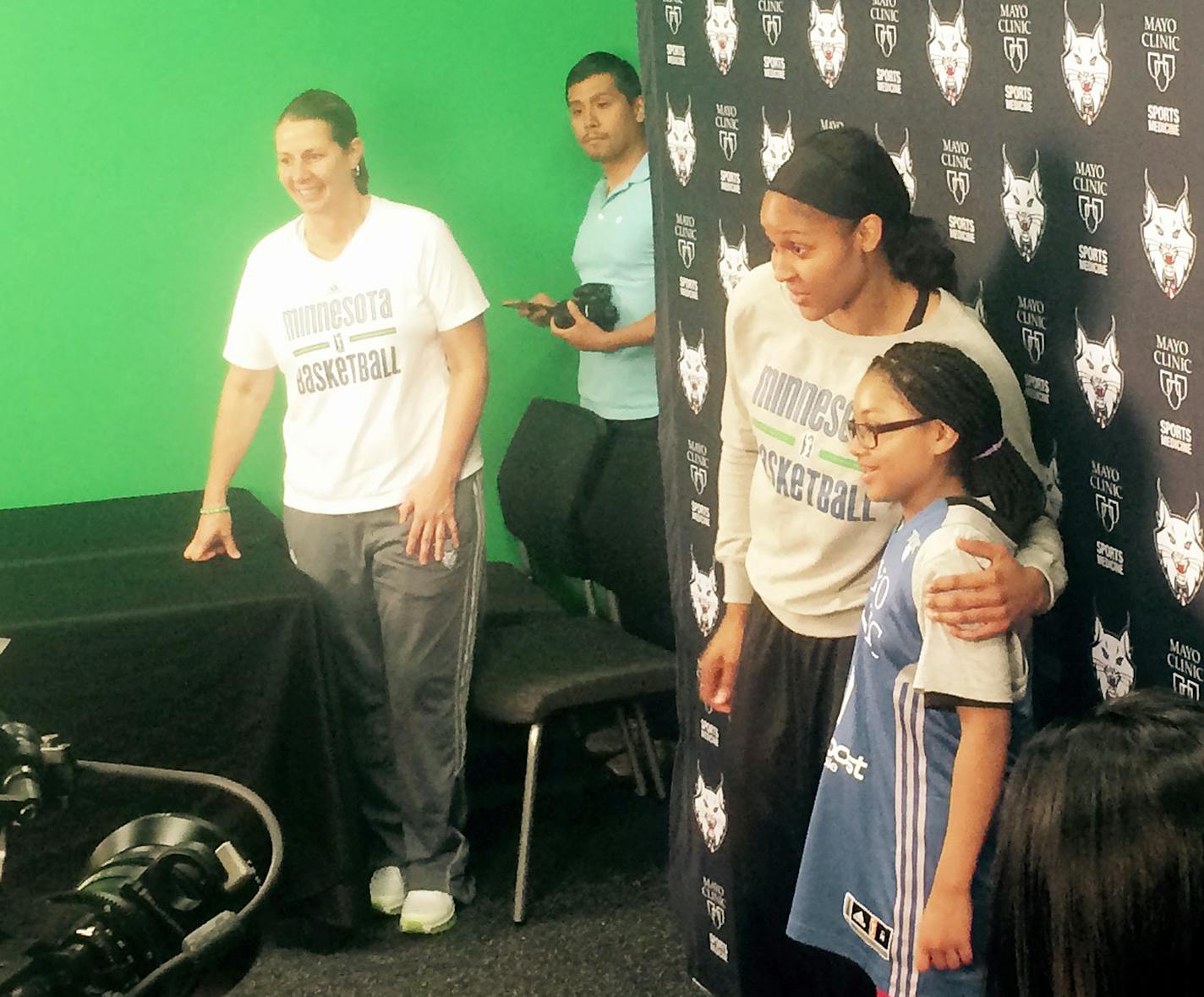 Ariya Smith, 14, visited Maya Moore and the Lynx with the Make-A-Wish-Foundation.