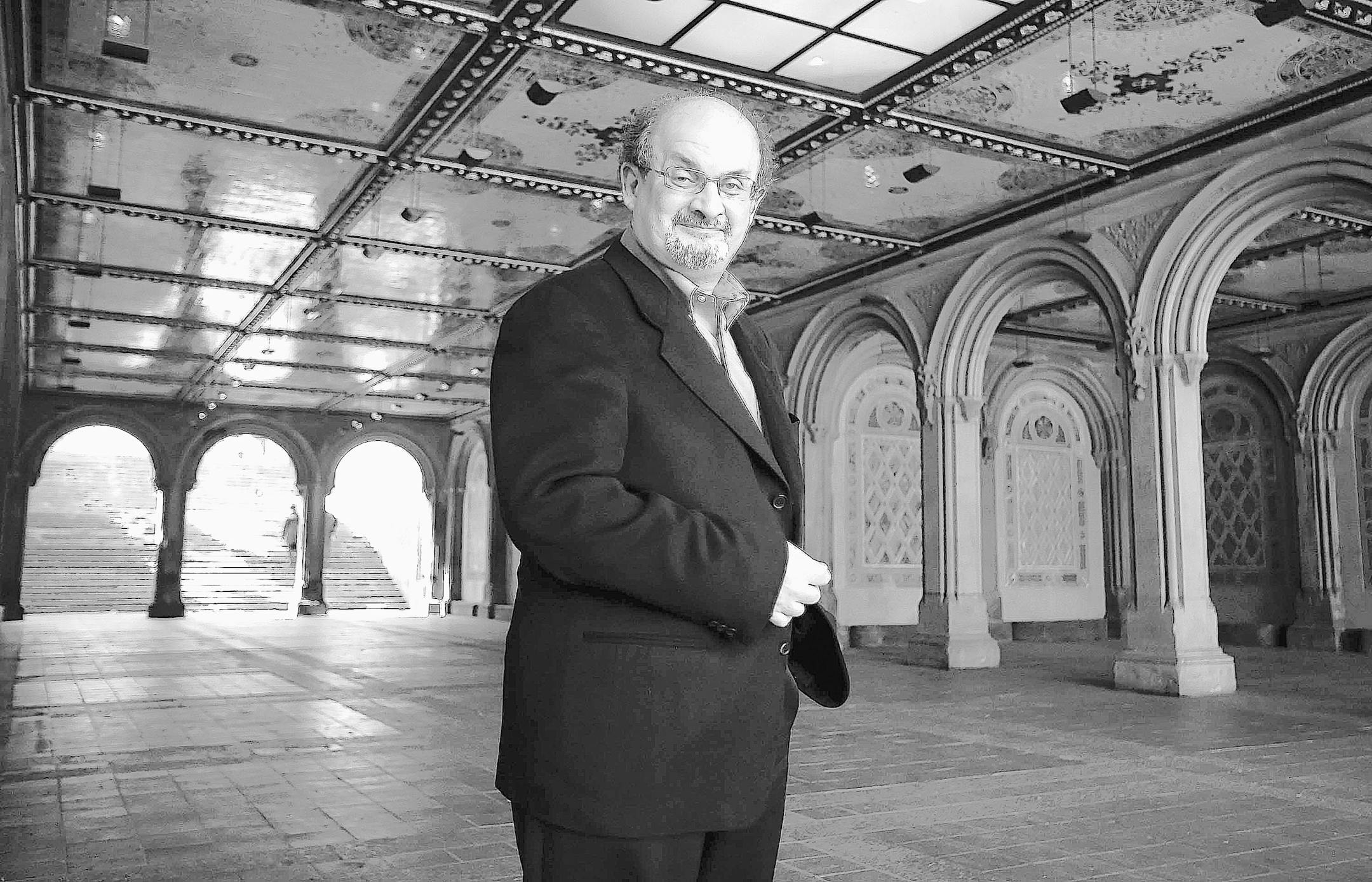Author Salman Rushdie photographed in the arched underpass near the Bethesda Fountain area in Manhattan's Central Park on May 13, 2008.