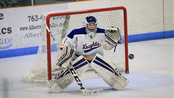 St. Michael-Albertville goalie Justin Damon is riding a seven-game winning streak and has shut out the Knights' past four opponents.