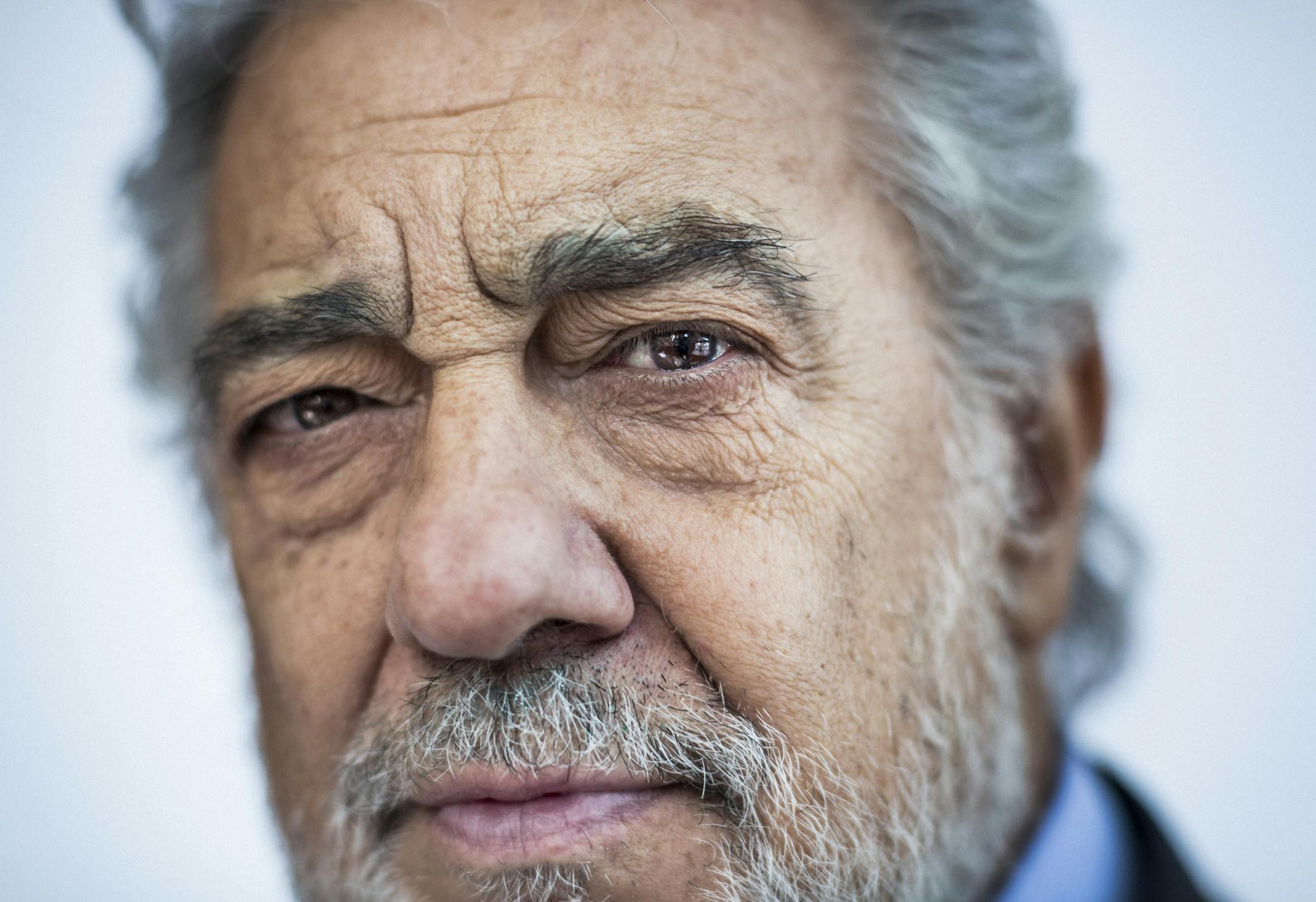 Placido Domingo at the Metropolitan Opera House at Lincoln Center in New York, Feb. 24, 2014. Through a remarkable switch from tenor to baritone roles, Domingo continues to command stages at leading opera houses at the age of 73. (Chad Batka/The New York Times) -- PHOTO MOVED IN ADVANCE AND NOT FOR USE - ONLINE OR IN PRINT - BEFORE MARCH 9, 2014.