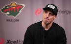 Wild goalie Marc-Andre Fleury ponders a question from reporters at Xcel Energy Center on Friday.