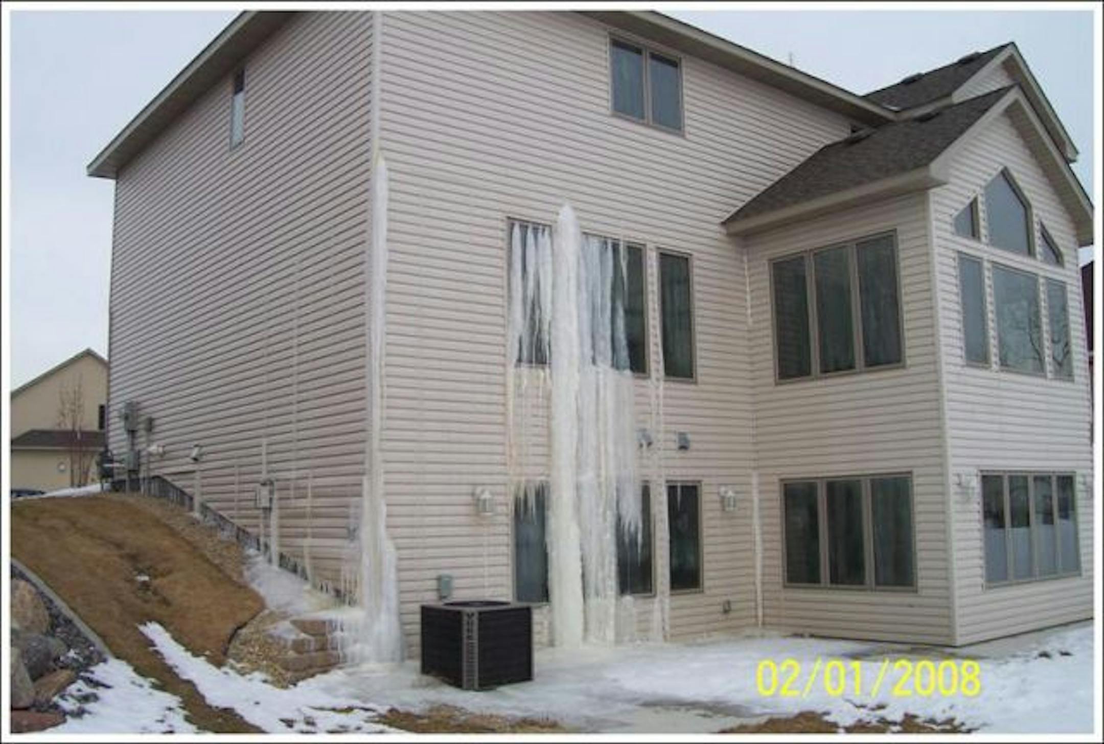 One of more than 40 homes that had frozen water pipes that burst last winter in Brooklyn Park. About 15 homes had frozen pipes this winter (2008-09). Source � City of Brooklyn Park.
