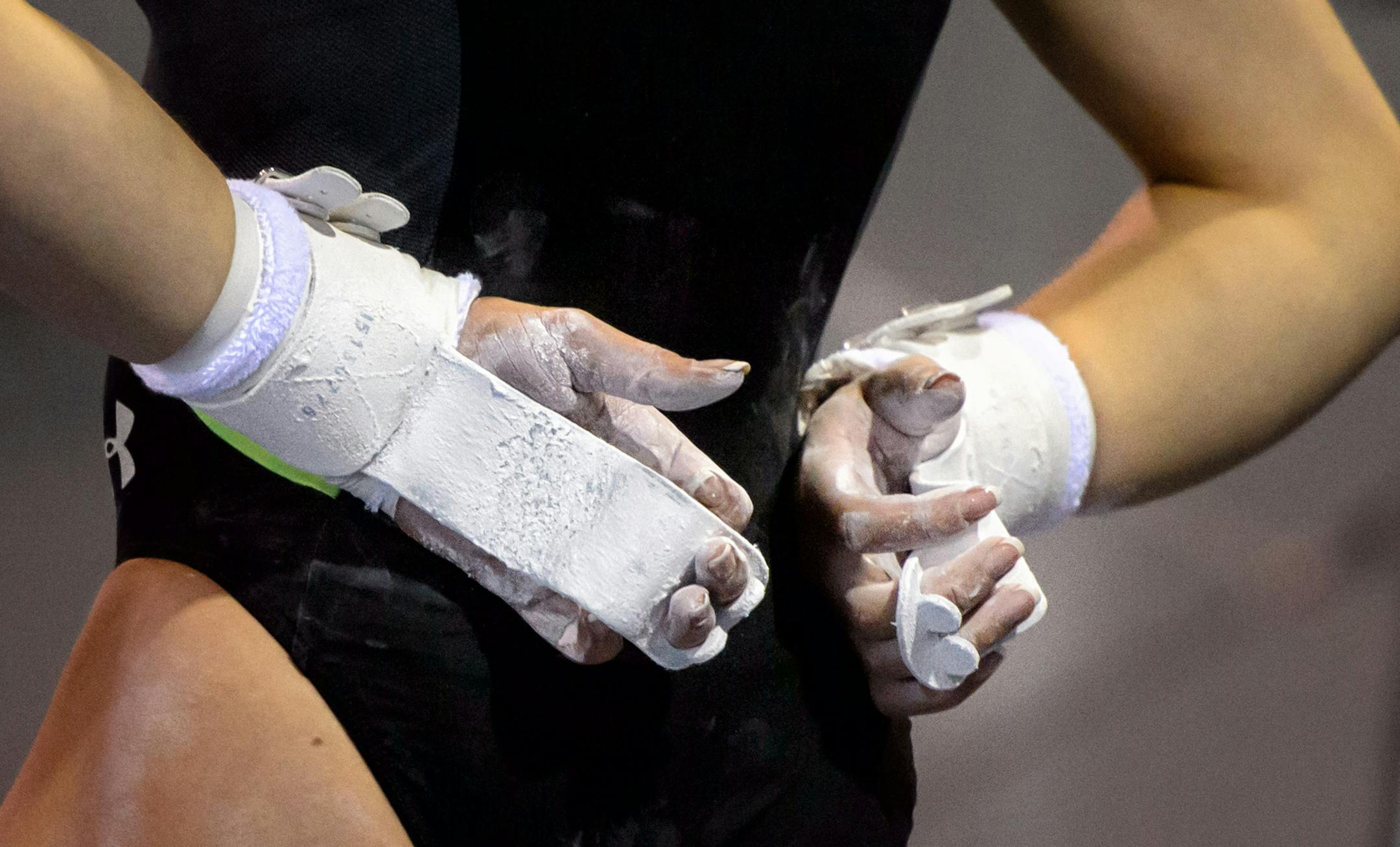 Maggie Nichols practiced during mock gymnastics meet at Twin Cities Twisters Gym in Champlin, MN ] GLEN STUBBE * gstubbe@startribune.com Friday, August 7, 2015 The Twisters will be holding a mock gymnastics meet to prepare for the U.S. national championships.