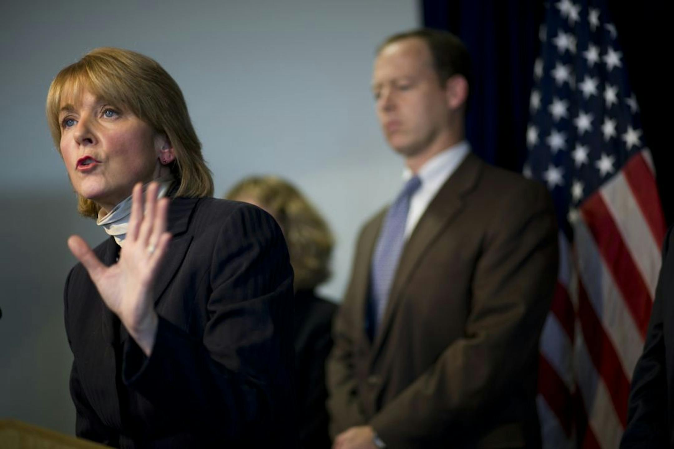 Massachusetts Attorney General Martha Coakley at a news conference in Boston Dec. 1. Massachusetts is one of the states that accused banks of defrauding purchasers of municipal derivatives.