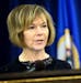 Lt. Governor Tina Smith. Governor Mark Dayton explained his plan to fix Minnesota's transportation systems at a press conference today. ] GLEN STUBBE 
