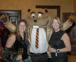 Maleah Gilles and Heather Murray with Goldy Gopher at the 2020 Diamond Awards. [ Special to Star Tribune, photo by Matt Blewett, Matte B Photography, 