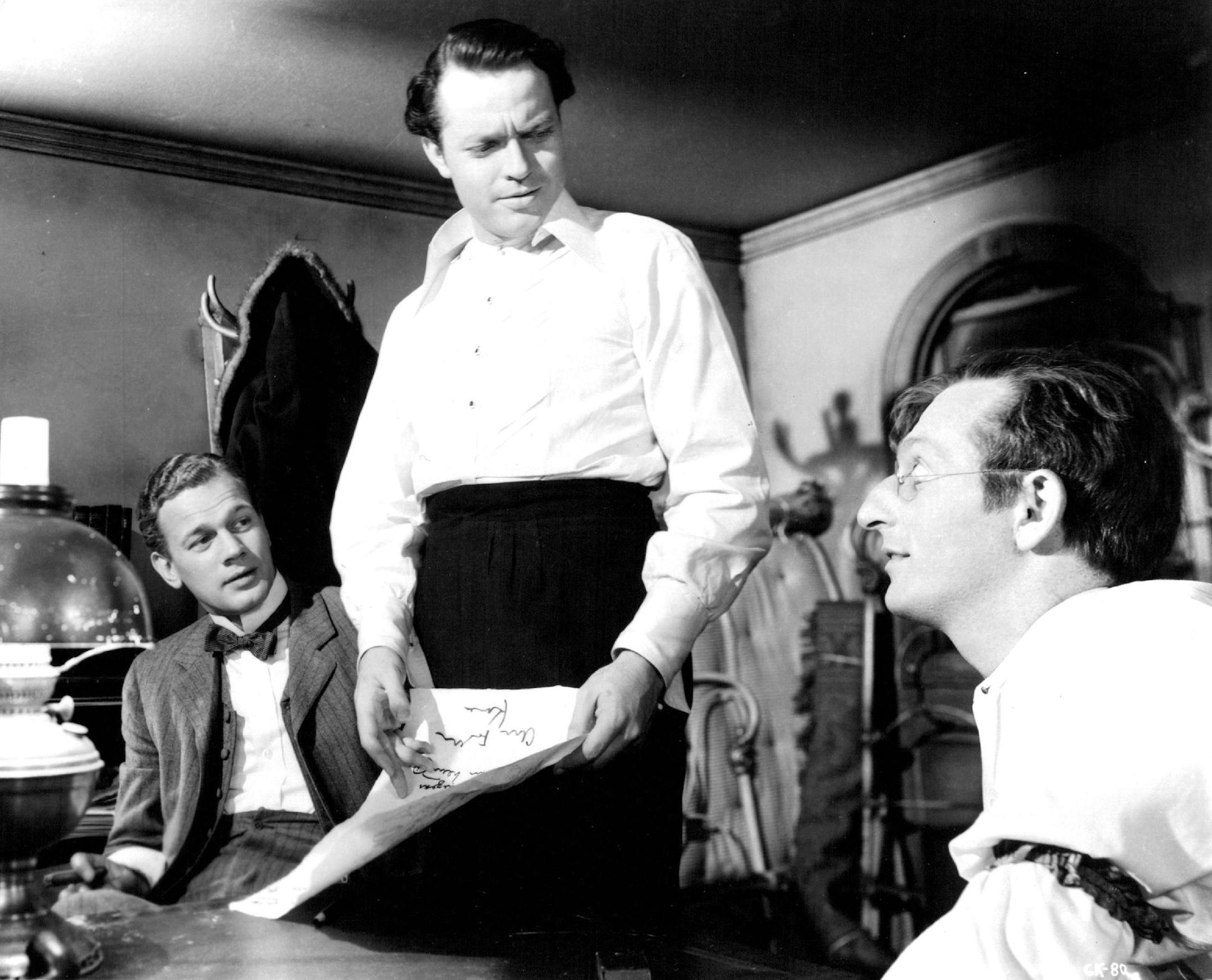 Movies - Citizen Kane - 1941 L to R - Joseph Cotten, Orson Weller, Everett Sloane