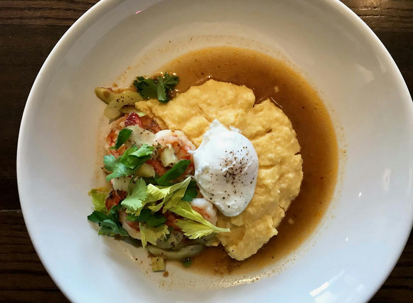 Shrimp and grits from Grand Catch. Photo by Rick Nelson rick.nelson@startribune.com