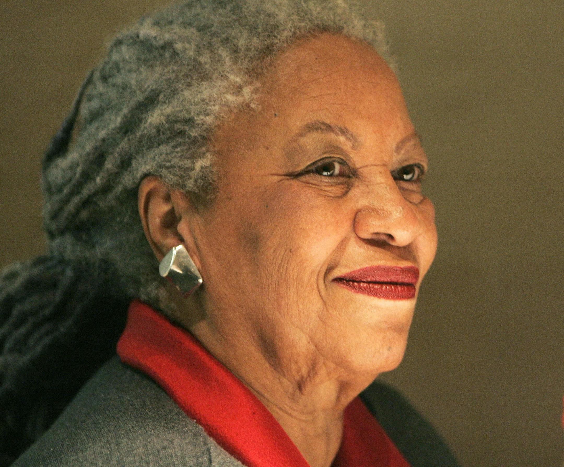 FILE - In this Nov. 8, 2006, file photo, American novelist Toni Morrison, smiles during a press conference at the Louvre Museum in Paris. In offering tribute to Morrison, speakers from Oprah Winfrey to Fran Lebowitz on Thursday, Nov. 21, 2019, each shared a very different, but equally special portrait of the late Nobel laureate, at a celebration of life held at Manhattan's historic Cathedral of St. John the Divine. Morrison died in August at 88. (AP Photo/Michel Euler, File)