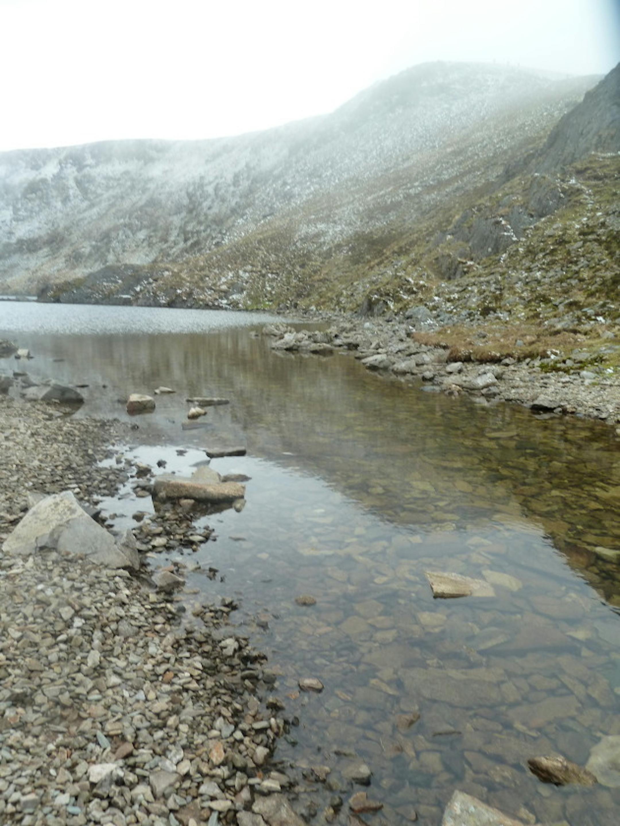 As the fog began to roll in over the lake...