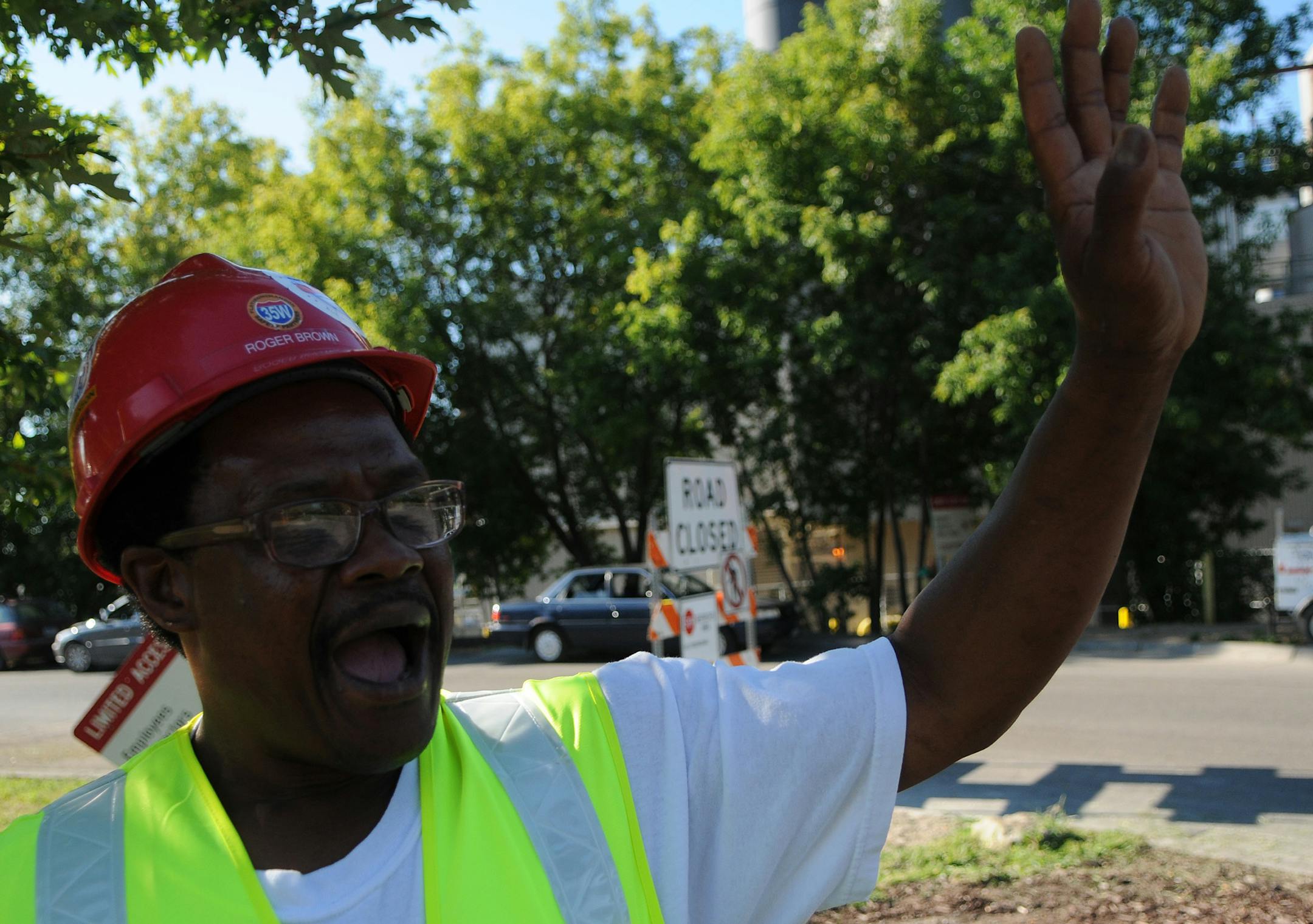 Roger Brown brought a small touch of personality to Stone Arch Bridge users.