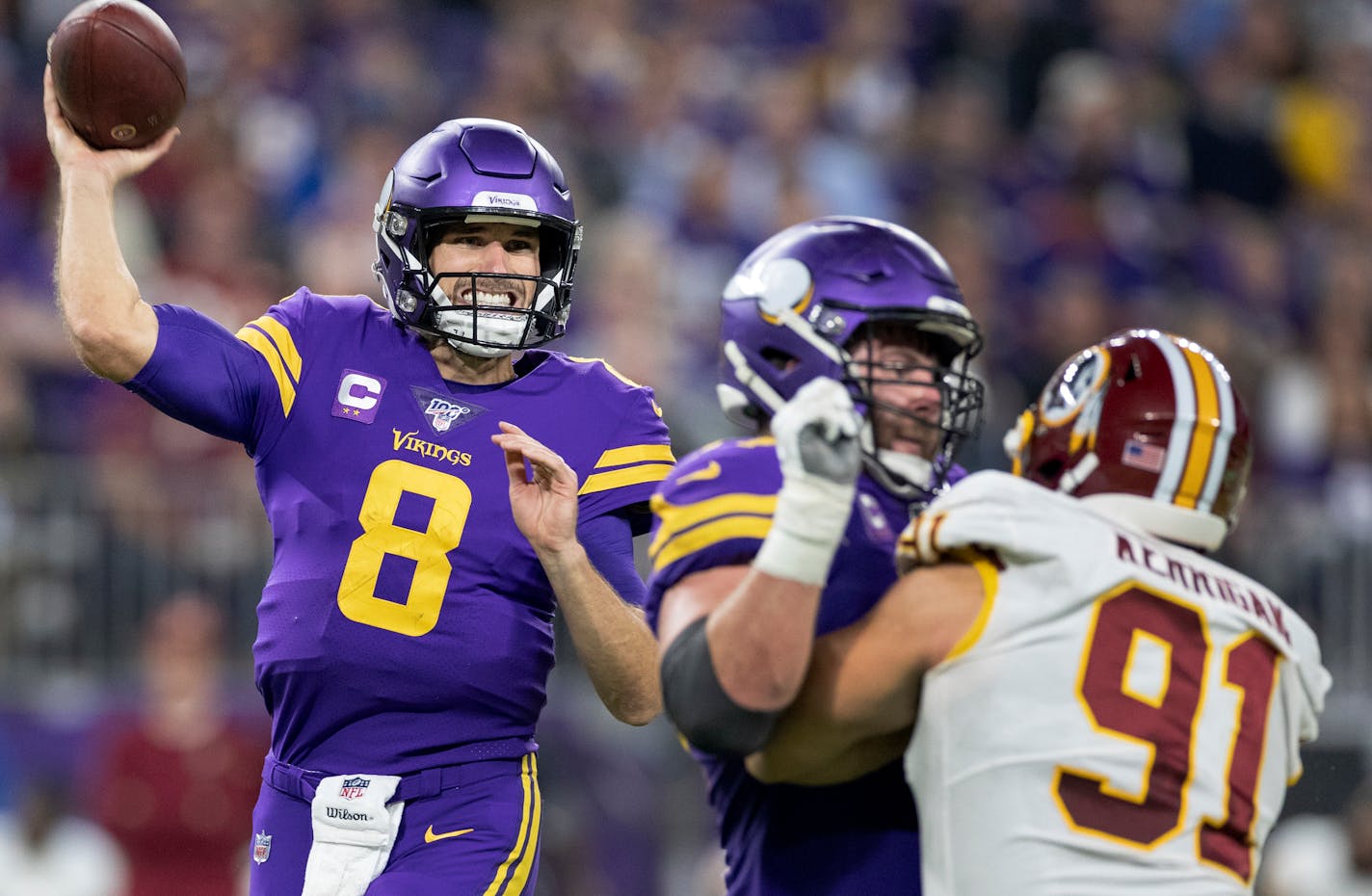 Vikings quarterback Kirk Cousins has been particularly effective against blitzing defenses this season.