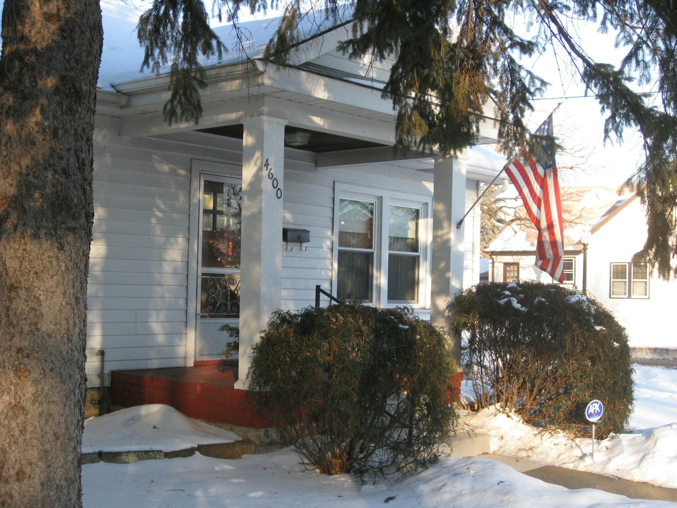 PHOTO BY STEVE BRANDT/star tribune ... Arthur and Edith Lee's old house (4600 Columbus Av. S. Minneapolis) as it looks now in Jan. 2009.