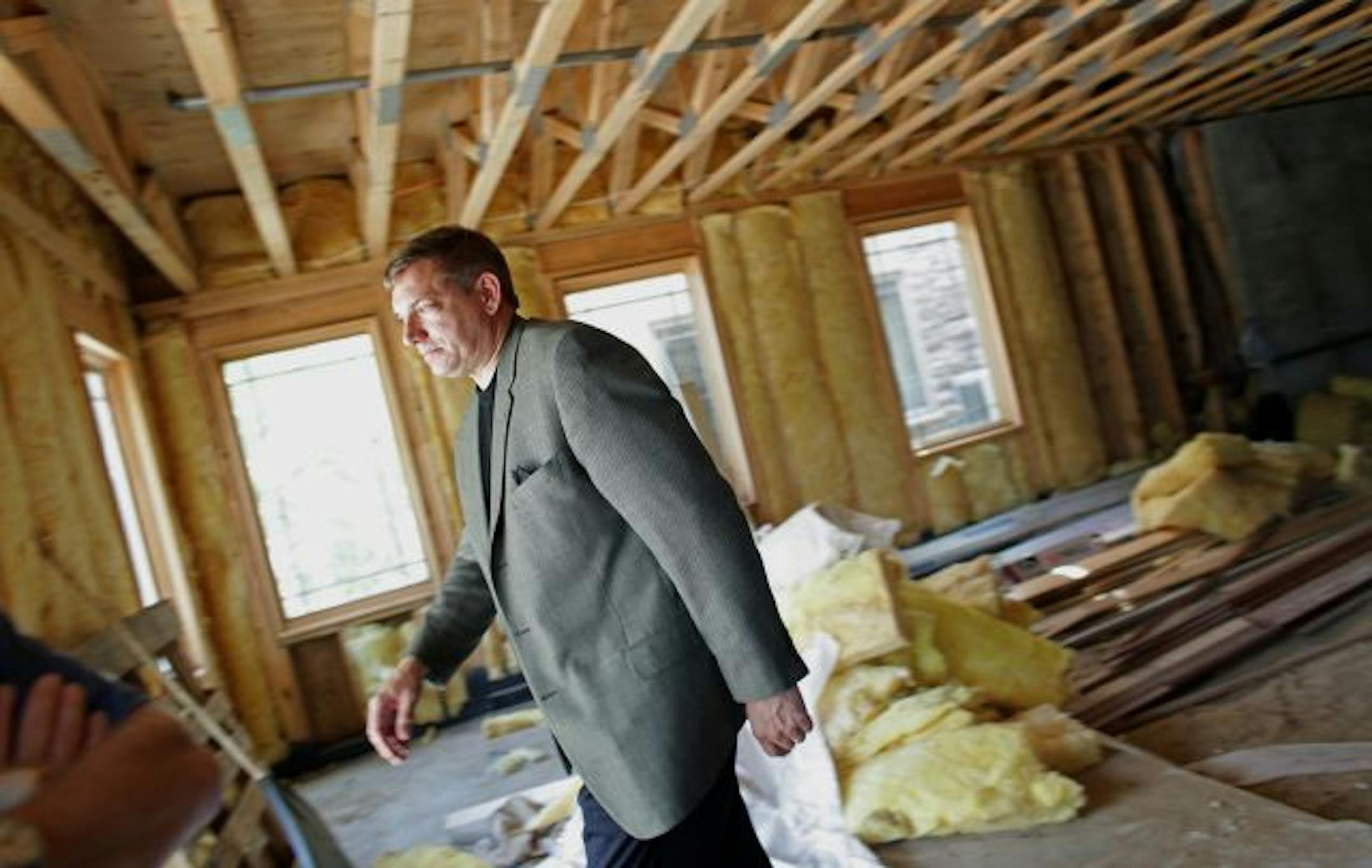 Ron Touchette, president of Rock Solid Companies, is working to get new owners for these office condos at Heatherton Ridge in Savage.