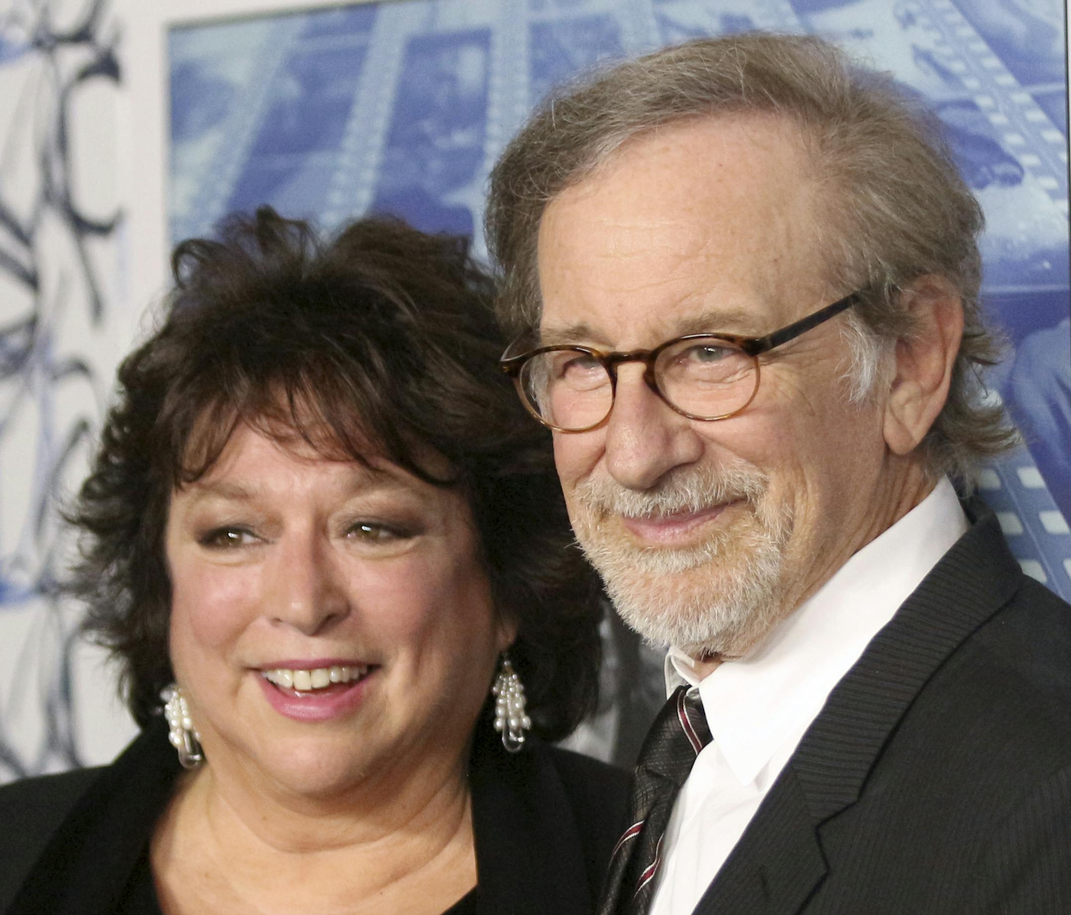 Susan Lacy, left, and Steven Spielberg arrive at the Los Angeles premiere of "Spielberg" at Paramount Studios on Tuesday, Sept. 26, 2017. (Photo by Willy Sanjuan/Invision/AP)