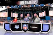 These days there are whole TV shows devoted to mock drafts, such as the one hosted by Colleen Wolfe, left, Charles Davis, center, and Daniel Jeremiah 