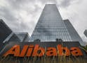 --FILE--Picture of the Alibaba logo outside its headquarter in Hangzhou city, east China's Zhejiang province, 25 July 2019. Alibaba Group Holding Ltd 