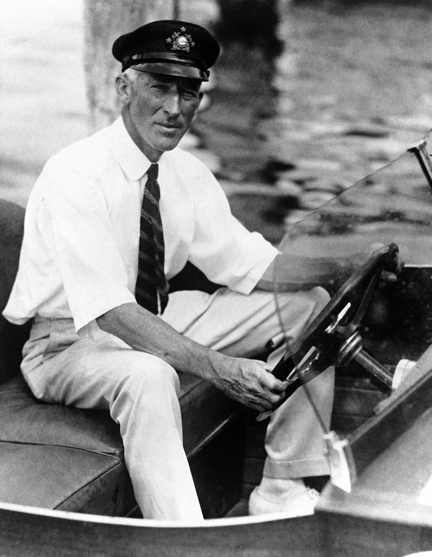 Garfield Arthur Wood, known as Gar Wood who piloted the 2200 Horse Power boat named Miss America IX in Miami, USA beating the world speed record for a boat previously set by Henry Seagrave, unseen, on March 21, 1931. Date of photo unknown.(AP Photo) ORG XMIT: APHSL45310