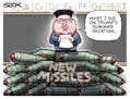 Sack cartoon: Kim Jong Un's end-of-summer report