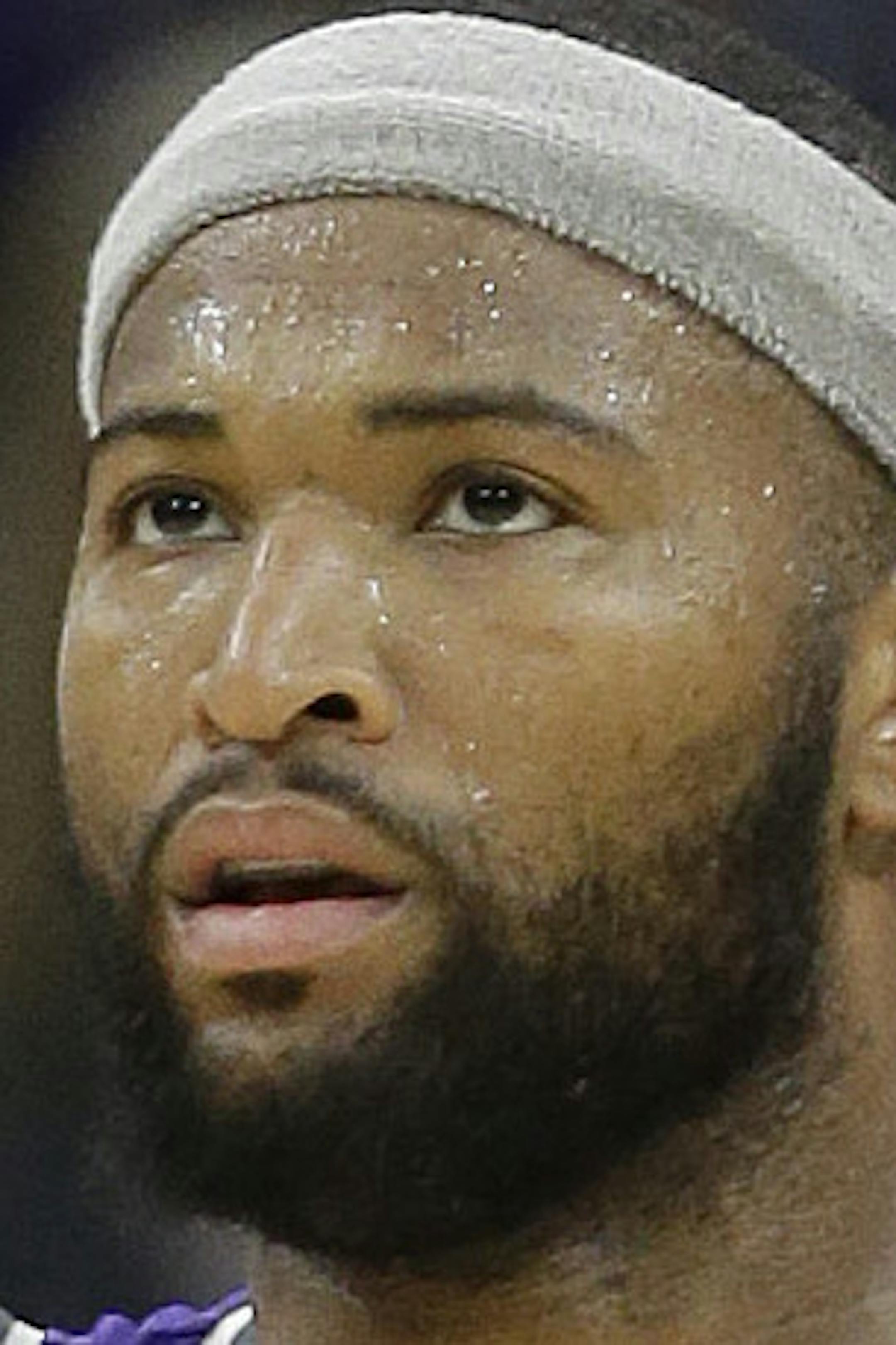 Sacramento Kings center DeMarcus Cousins raises his arms after the Kings scored against the Oklahoma City during the second half of an NBA basketball game in Sacramento, Calif., Wednesday, Nov. 23, 2016. The Kings won 116-101. (AP Photo/Rich Pedroncelli)