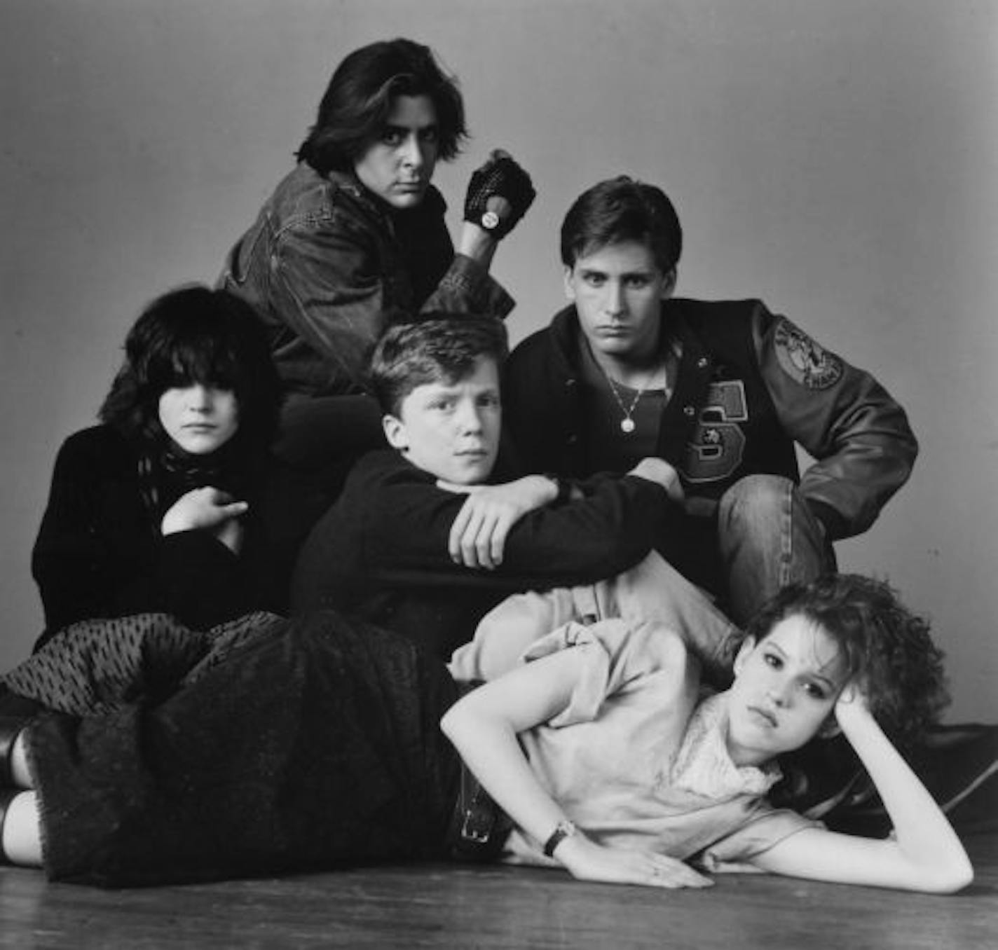 Ally Sheedy, Judd Nelson, Anthony Michael Hall, Emilio Estevez and Molly Ringwald in "The Breakfast Club."