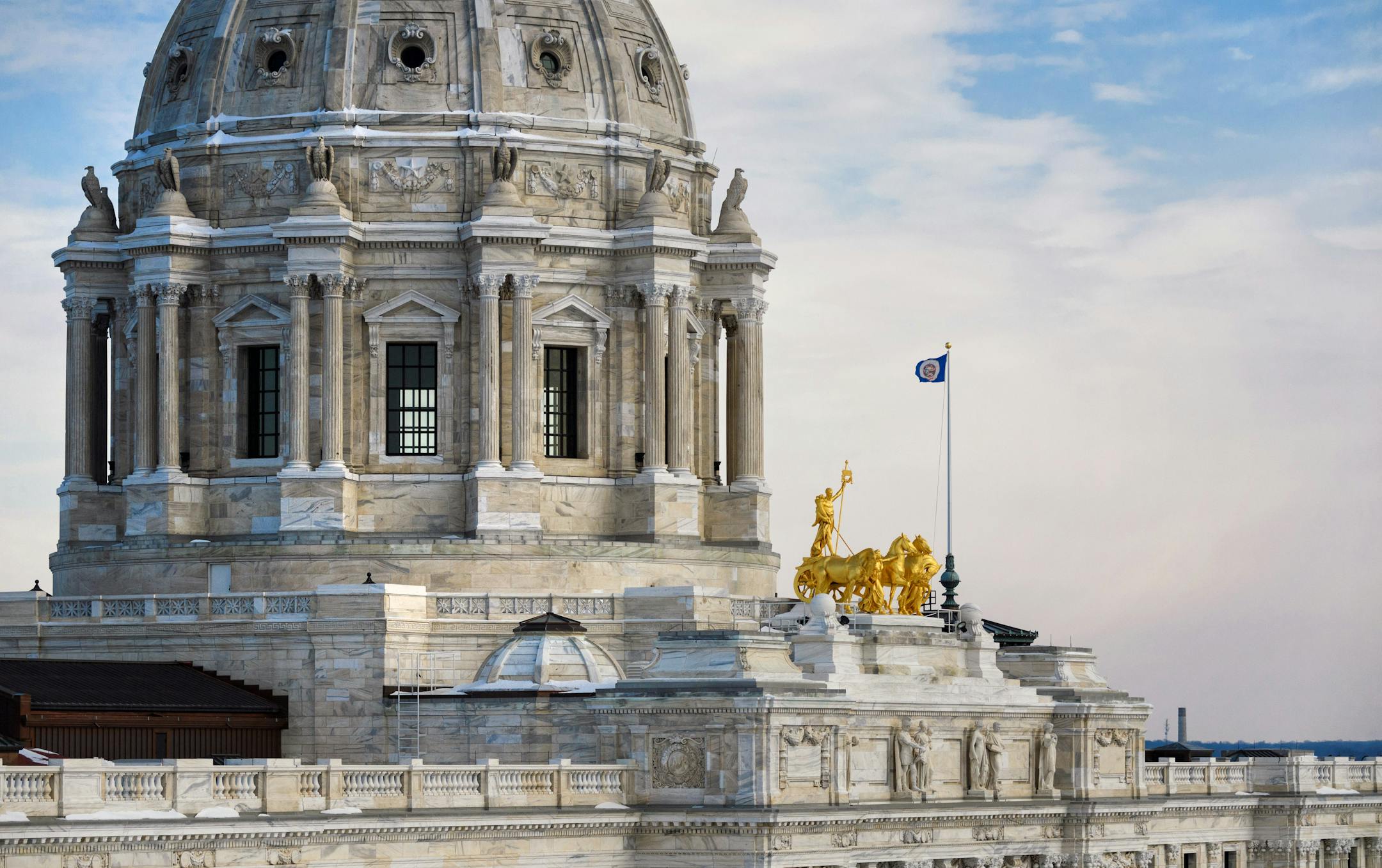 The Minnesota State Capitol. If the state Legislature passes a law to make the state conform with the new federal tax law, but makes no other changes to state tax policy, the four-year state tax windfall could bring in an additional $383.4 million for a total of $739.4 million in new revenue.