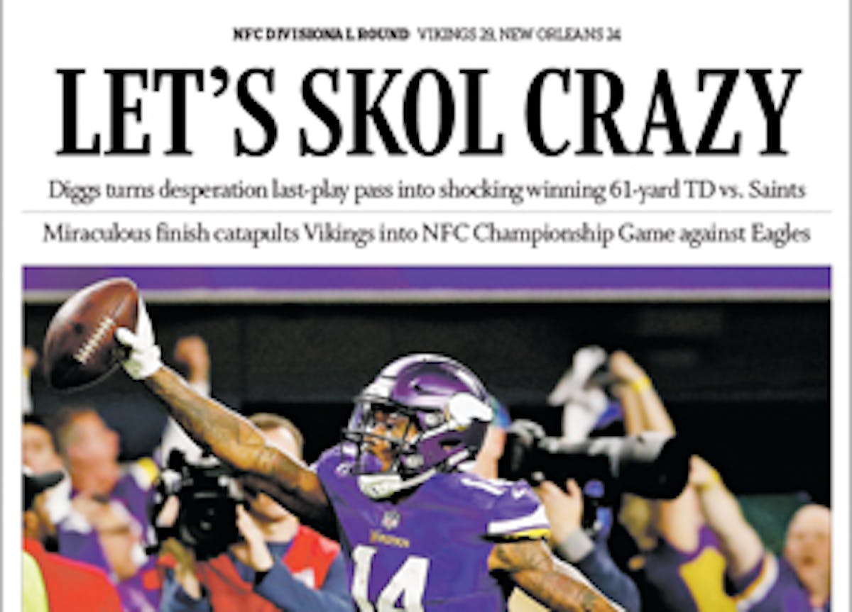 Star Tribune wins Top 10 award for daily sports section