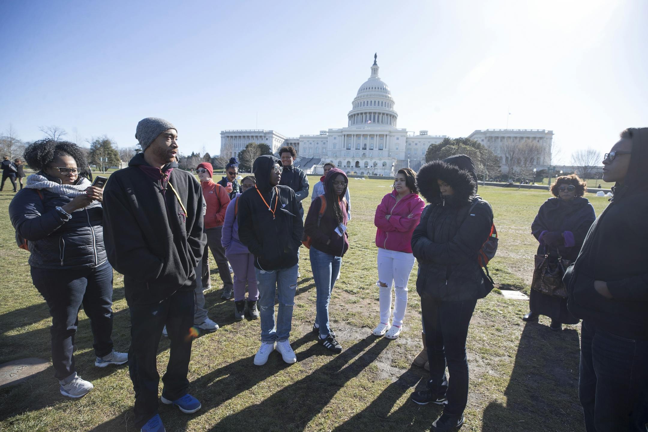 Minneapolis students stood on the U.S. Capitol grounds on Friday, March 23, during their visit to Washington, D.C., for the March for Our Lives rally.