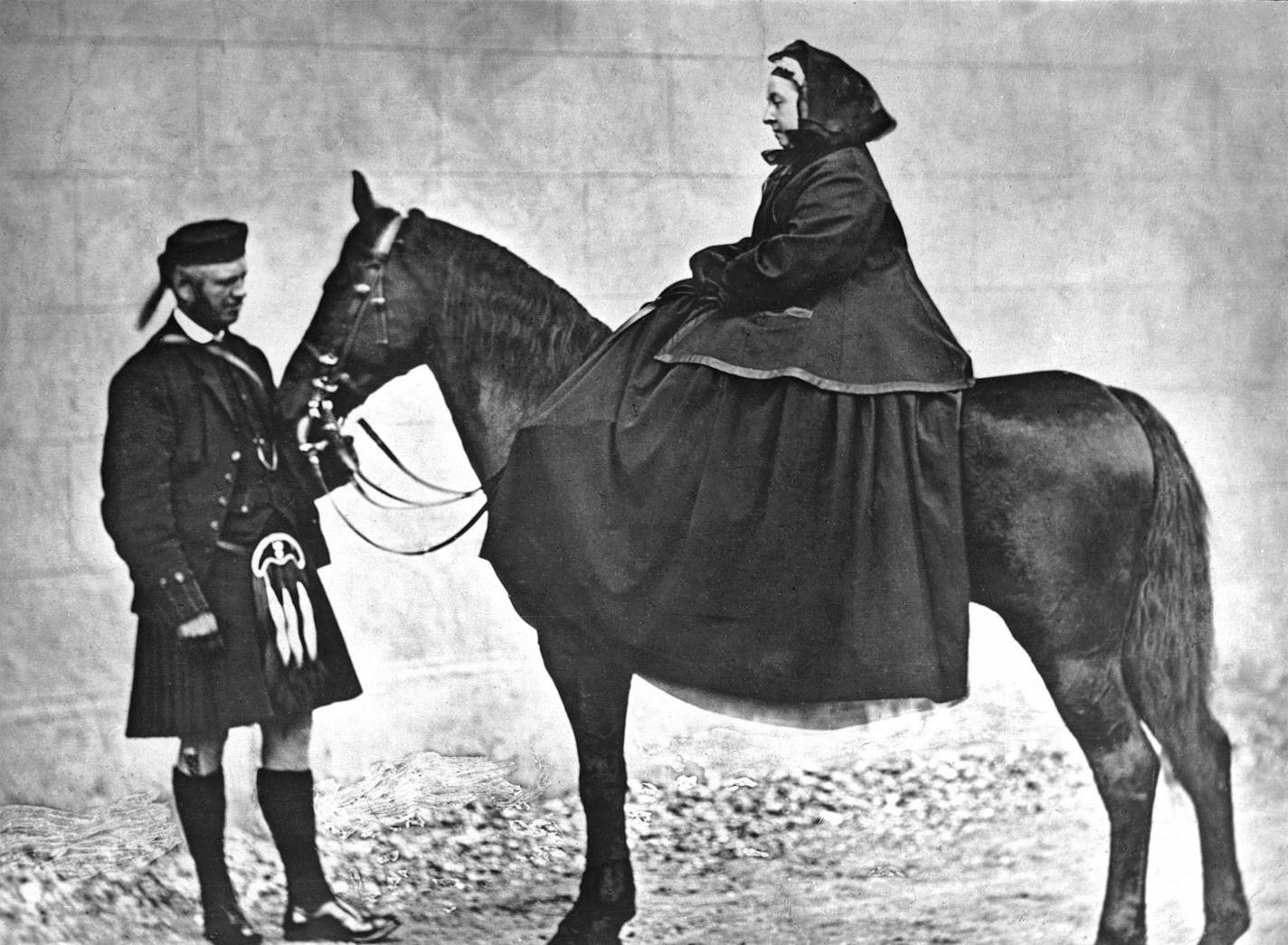 An undated picture of Queen Victoria and her Personal Servant John Brown. It has been claimed by Micheal McDonalds, a Scottish museum curator, that they secretly married. He also alleges that she bore him a baby. (AP-PHOTO)