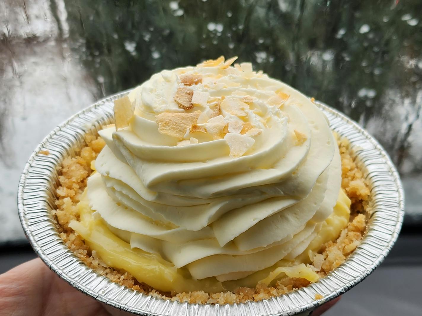 Mini coconut cream pie from Yum! Bakery